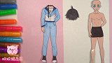 手工纸娃娃玩具：《狐妖小红娘》白月初服装制作