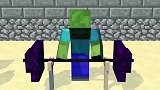 我的世界MC动画：男生与女生的举重比赛！