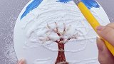 儿童创意画，会变色的树，带孩子感知季节变化