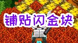 在红杉木树上铺贴闪金块，奢华的装修