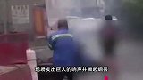 罐车车胎爆炸致1死2伤，多人被冲击力推出数米远！事发瞬间曝光