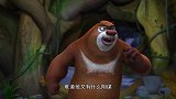 熊出没：光头强砍树修木屋，熊大熊二跑去捣乱，强哥太滑稽了！