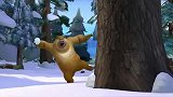 熊出没之冬日乐翻天：光头强自制雪球枪把动物们打得落荒而逃！