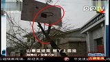山寨篮球架 树杈上面挂