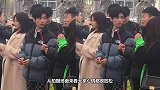 《半是蜜糖半是伤》开机罗云熙奶奶裤白鹿大衣造型惹眼4张