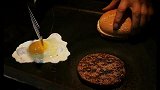 日本夜市手工汉堡，蛋肉面包老三样，非常精致美观