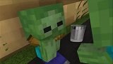 我的世界MC动画：僵尸的生活，可怜的僵尸上街乞讨