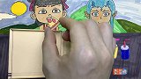 手绘定格动画：敖丙请哪吒吃披萨，哪吒吃得好开心