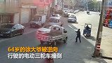 【浙江】六旬大爷被撞断3根肋骨 忍痛狂追6公里“讨说法”