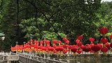 山山水水处处明明秀秀，叶叶花花片片翠翠香香！
