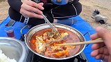 单车穷游遂溪县，露营荒野，做了个红烧鱼美味