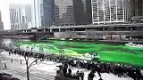 旅游-芝加哥爱尔兰人染绿河水庆节日