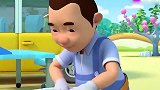 宝宝动画片：道哥追轮胎失误，直接撞树上