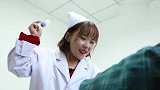 小伙医院打针，女护士竟是实习生，扎了一个小时都没扎准，真搞笑