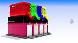 3D动画彩虹球染色儿童玩具车 学习颜色