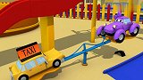 汽车城之警车和消防车第28集游乐园的滑梯坏了
