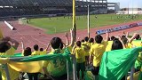 J2联赛-14赛季-千叶市原球迷看台赛前高唱鼓舞球队-新闻