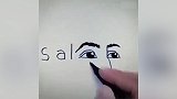 利物浦球迷咋这么有才？牛人用“Salah”5字母画出其头像