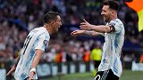 欧美杯-梅西两助攻劳塔罗天使迪巴拉破门 阿根廷3-0胜意大利