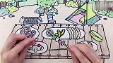 手绘定格动画，春暖花开野外烧烤走起，隔着屏幕都能闻到香味