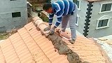 原来农村建房子屋顶是这样弄的，开眼了！