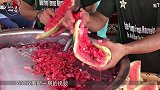 土豪花3万买回一个260斤的大西瓜，切开后笑了