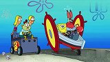 海绵宝宝：蟹老板赛车，赢回了自己的煎台，差点让痞老板得逞！