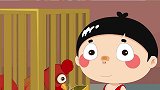 熊孩子想拔鸡毛为妈妈做鸡毛掸子，谁料公鸡越来越兴奋