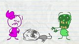 搞笑铅笔人动画：小粉红真是厉害，竟然能和僵尸无障碍沟通