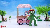 【创意定格动画】小蓝被冰激凌冻僵！医生找打到了让他融解办法