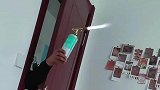 爸爸在家用喷火枪消毒，没想到把女儿吓到了