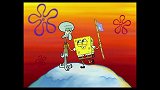 海绵宝宝：海绵宝宝想要插下旗帜却不小心弄伤了章鱼哥的脚