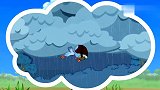 野生动物宝宝：雨天真烦人，小鸟羽毛湿了，飞起来很笨重
