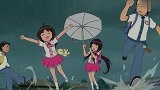 甜心格格：调皮的小孩，淋雨就开心了