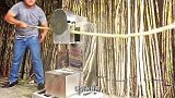 岁阿姨发明“剥甘蔗”神器，不用油不用电，一天能剥亩地甘蔗