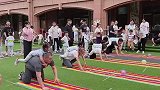 幼儿园亲子活动，爸爸为了赢真是拼了