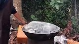 小鱼放在热水里加热，不断挣扎看着难受
