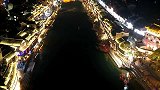 凤凰古城的夜景延时，很美，就是需要整整一块无人机电池