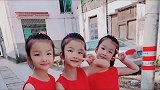 7个月早产的三胞胎小萝莉，如今长的照样不比别的孩子差