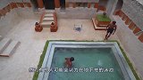 野外牛人徒手盖房子，居然自带屋顶泳池，简直不要太享受！