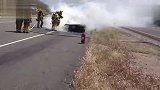 兰博基尼Aventador着火