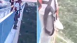 男子即将跳伞时被路人发现没系安全带，立即停下捡回一命