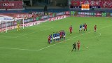 1-0！上港绝佳位置任意球 奥斯卡弧线球射理论死角