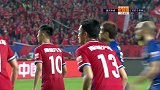 吉翔今天射门运气太差 右脚任意球再次攻门被隋维杰化解