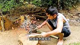 看小哥如何在野外净化稻田水质和制作石斧（二）