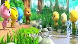 萌鸡小队：萌鸡和小鸭玩游戏，追到水里，水流太急小船不受控制了