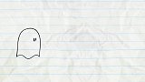 搞笑铅笔人动画：幽灵找朋友，吓到看报纸的铅笔人