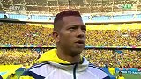 世界杯-14年-淘汰赛-1/4决赛-巴西vs哥伦比亚双方球员入场奏国歌-花絮
