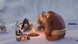 熊出没：真是太危险了，熊大滚成雪球，一直像下跑！