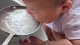 农村公婆以为大米是好东西，整天这样喂孩子